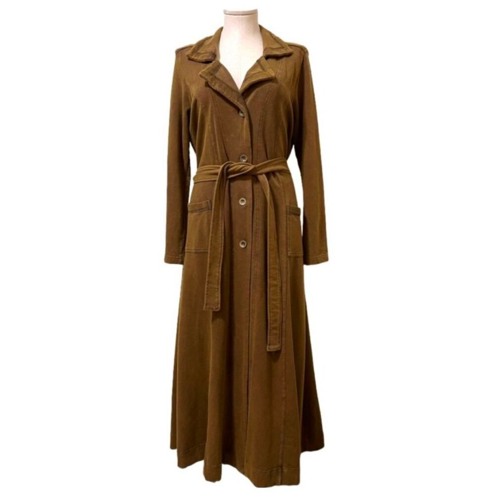 CABI Belted Duster Trench Coat Minimal Preppy Lagenlook French Girl Boho Lagom